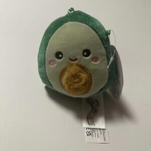 NEW 3.5” "Austin the Avocado” Kellytoy Squishmallow Plush Keychain / Clip-On